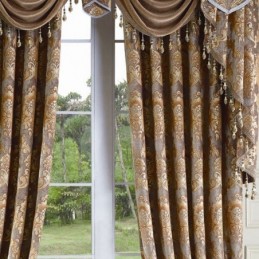 Rideau De Fenêtre En Jacquard Chenille De Luxe Sur Mesure, Design Élégant Pour La Décoration De La Chambre