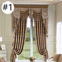 Rideau De Fenêtre En Jacquard Chenille De Luxe Sur Mesure, Design Élégant Pour La Décoration De La Chambre