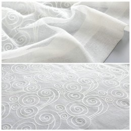 Rideau Transparent De Style Japonais, Fabriqué Sur Mesure, Simple, Broderie Nuage, Traitement De Fenêtre
