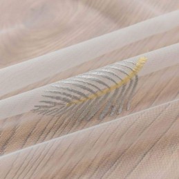 Rideau Transparent Simple Nordique Fait Sur Mesure, Motif Feuilles Rurales, Broderie Blanche, Tissu Pour Chambre À Coucher Et Salon