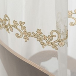 Rideau Transparent Minimaliste Moderne Sur Mesure, En Tulle Brodé De Plantes, Pour Salon Et Chambre À Coucher