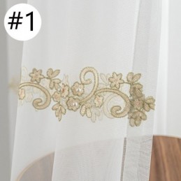 Rideau Transparent Minimaliste Moderne Sur Mesure, En Tulle Brodé De Plantes, Pour Salon Et Chambre À Coucher