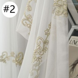 Rideau Transparent Minimaliste Moderne Sur Mesure, En Tulle Brodé De Plantes, Pour Salon Et Chambre À Coucher