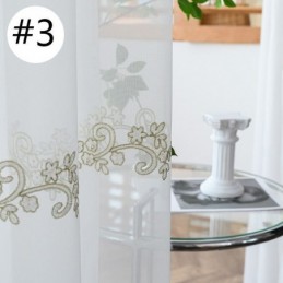 Rideau Transparent Minimaliste Moderne Sur Mesure, En Tulle Brodé De Plantes, Pour Salon Et Chambre À Coucher