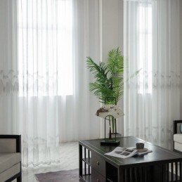 Rideau Décoratif Transparent Sur Mesure, Rideaux En Tulle Brodé, Pour Salon Et Chambre À Coucher