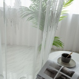 Rideau Décoratif Transparent Sur Mesure, Rideaux En Tulle Brodé, Pour Salon Et Chambre À Coucher