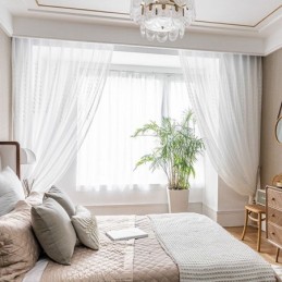 Rideaux Transparents Brodés Européens En Voile Pour Salon Et Chambre À Coucher