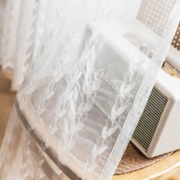Rideaux Transparents Brodés Européens En Voile Pour Salon Et Chambre À Coucher