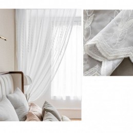 Rideaux Transparents Brodés Européens En Voile Pour Salon Et Chambre À Coucher