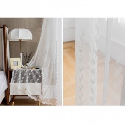 Rideaux Transparents Brodés Européens En Voile Pour Salon Et Chambre À Coucher