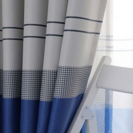 Rideau Occultant Nordique Sur Mesure À Rayures Imprimées Pour Chambre À Coucher