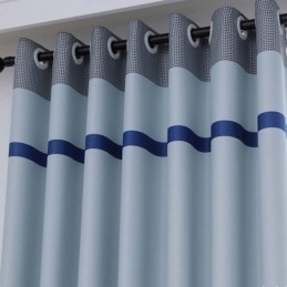 Rideau Occultant Nordique Sur Mesure À Rayures Imprimées Pour Chambre À Coucher