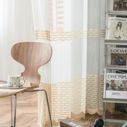 Rideau Transparent Respirant Sur Mesure, Voile Décoratif Européen En Tulle Pour Salon