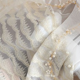 Rideau Transparent Respirant Sur Mesure, Voile Décoratif Européen En Tulle Pour Salon