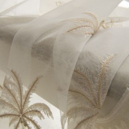 Rideau Transparent Décoratif Sur Mesure, Broderie Végétale, Rideaux De Fenêtre, Salon, Chambre À Coucher
