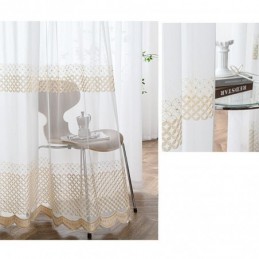 Rideaux En Voile Brodé Style Nordique Transparent Pour Salon Et Chambre À Coucher