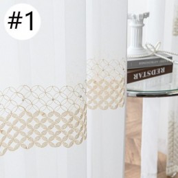 Rideaux En Voile Brodé Style Nordique Transparent Pour Salon Et Chambre À Coucher
