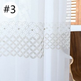 Rideaux En Voile Brodé Style Nordique Transparent Pour Salon Et Chambre À Coucher