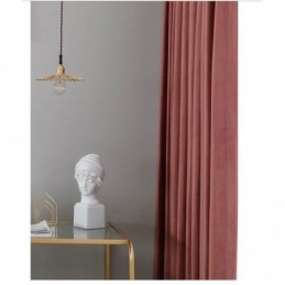 Rideau Occultant Minimaliste En Flanelle Rouge, Sur Mesure, Tissu De Couleur Unie, Pour Salon Et Chambre À Coucher