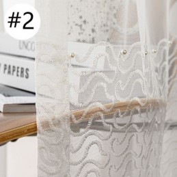 Rideaux En Tulle Transparent Brodé Pour Salon