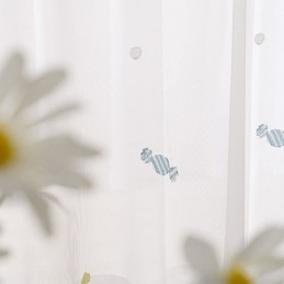 Rideau Décoratif Transparent Sur Mesure, Rideaux En Tulle Brodé Candy Pour Chambre À Coucher