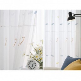 Rideau Décoratif Transparent Sur Mesure, Rideaux En Tulle Brodé Candy Pour Chambre À Coucher