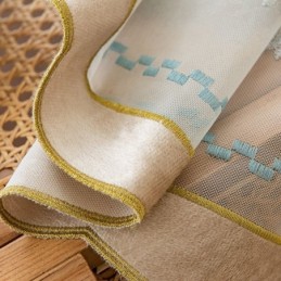 Rideaux En Tulle Transparent Brodé, Rideau En Voile Papillon, Rideau Sur Mesure Pour Salon