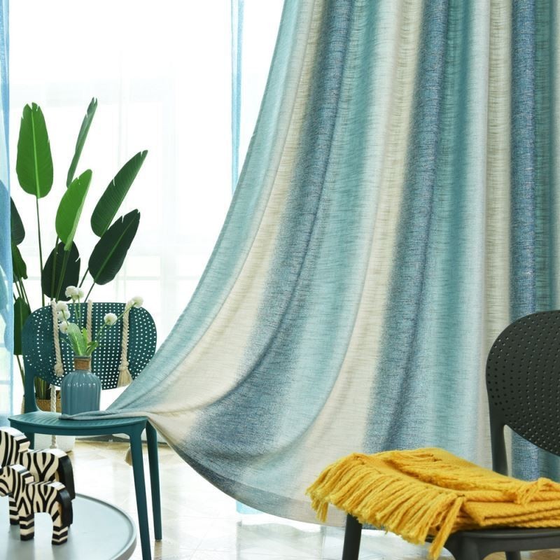 Rideau Semi-Occultant Sur Mesure À Rayures Colorées, Imprimé, Pour Chambre À Coucher, Salon