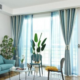 Rideau Semi-Occultant Sur Mesure À Rayures Colorées, Imprimé, Pour Chambre À Coucher, Salon