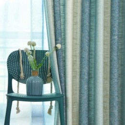 Rideau Semi-Occultant Sur Mesure À Rayures Colorées, Imprimé, Pour Chambre À Coucher, Salon