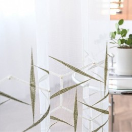Rideau Transparent Brodé Européen Sur Mesure En Tulle, Rideaux En Voile De Luxe Pour Salon