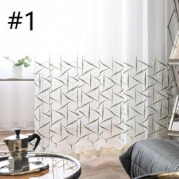 Rideau Transparent Brodé Européen Sur Mesure En Tulle, Rideaux En Voile De Luxe Pour Salon