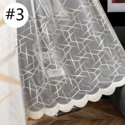 Rideau Transparent Brodé Européen Sur Mesure En Tulle, Rideaux En Voile De Luxe Pour Salon