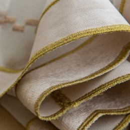 Rideau Transparent Blanc De Luxe Sur Mesure En Tulle Brodé De Haute Qualité