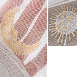 Rideau En Tulle Brodé De Dessin Animé, Rideau Sur Mesure, Joli Motif, Traitement De Fenêtre Transparent