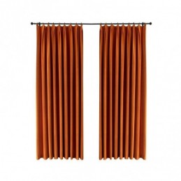 Rideau Occultant En Flanelle De Couleur Orange, Rideau Sur Mesure, Tissu Uni Minimaliste, Pour Salon Et Chambre À Coucher