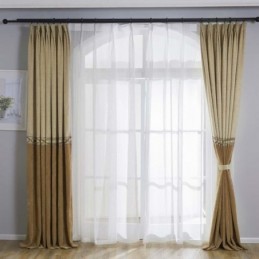 Rideau En Chenille Moderne Sur Mesure, Tissu Jacquard À Épissure Simple Pour Salon Et Chambre À Coucher