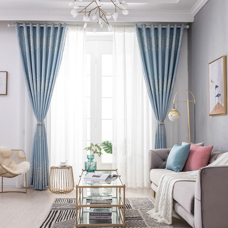 Rideau Occultant Moderne Sur Mesure En Jacquard Pour Salon Et Chambre À Coucher