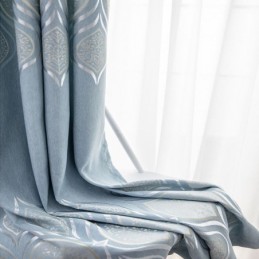 Rideau Occultant Moderne Sur Mesure En Jacquard Pour Salon Et Chambre À Coucher