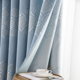 Rideau Occultant Moderne Sur Mesure En Jacquard Pour Salon Et Chambre À Coucher
