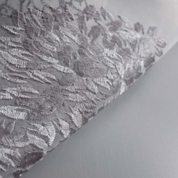 Rideau Transparent Respirant Sur Mesure Avec Broderie En Grappes De Fleurs Pour Salon