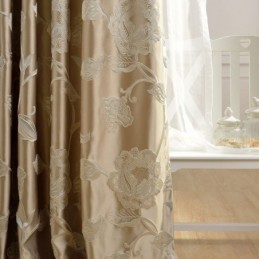 Rideau Occultant De Luxe Européen Sur Mesure, Motif Pivoine, Pour Chambre À Coucher