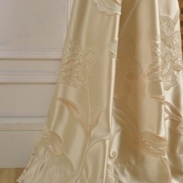 Rideau Occultant De Luxe Européen Sur Mesure, Motif Pivoine, Pour Chambre À Coucher