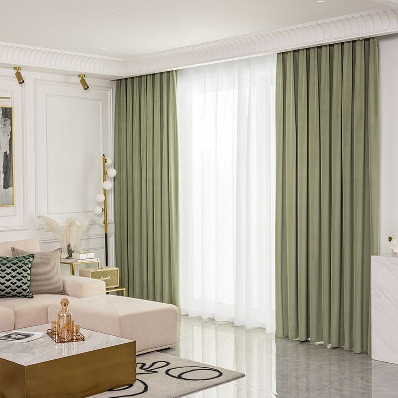 Rideau En Velours Simple, Sur Mesure, Couleur Unie, Pour Salon Et Chambre À Coucher