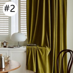 Rideau En Velours Simple, Sur Mesure, Couleur Unie, Pour Salon Et Chambre À Coucher