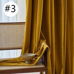 Rideau En Velours Simple, Sur Mesure, Couleur Unie, Pour Salon Et Chambre À Coucher
