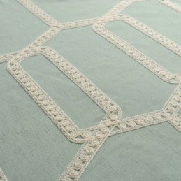 Rideau Semi-Occultant Abstrait Sur Mesure, Broderie Nid D'Abeille, Pour Salon