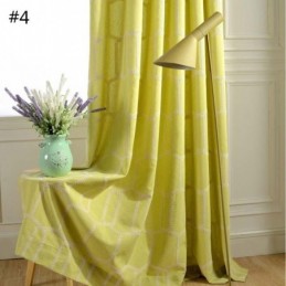 Rideau Semi-Occultant Abstrait Sur Mesure, Broderie Nid D'Abeille, Pour Salon