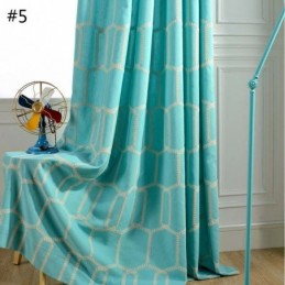 Rideau Semi-Occultant Abstrait Sur Mesure, Broderie Nid D'Abeille, Pour Salon