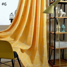 Rideau Semi-Occultant Abstrait Sur Mesure, Broderie Nid D'Abeille, Pour Salon